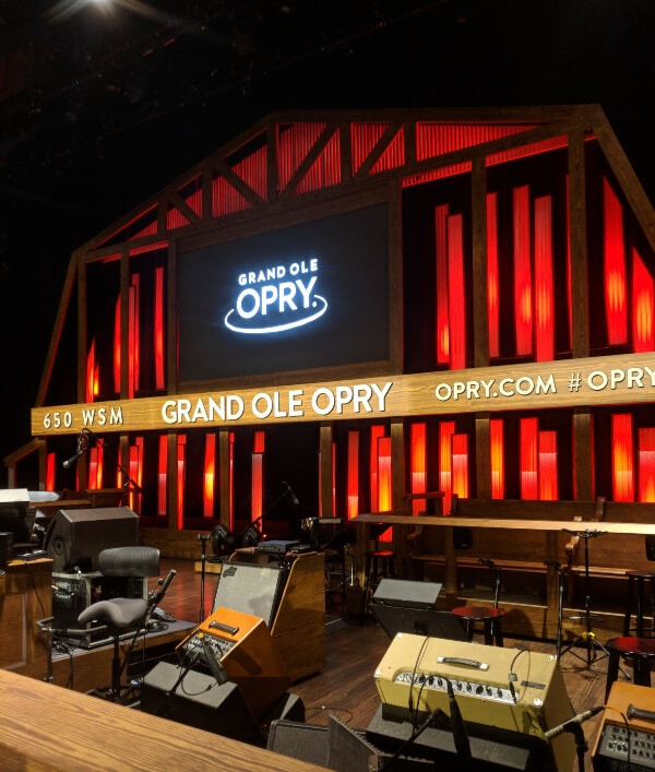 The Grand Ole Opry stage.