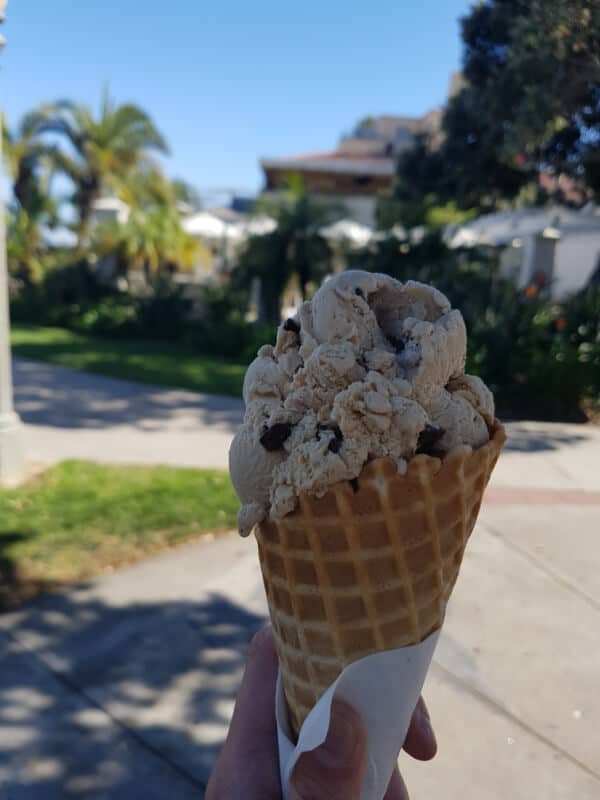 Southern California Itinerary: Close up of my ice cream in Santa Barbara 