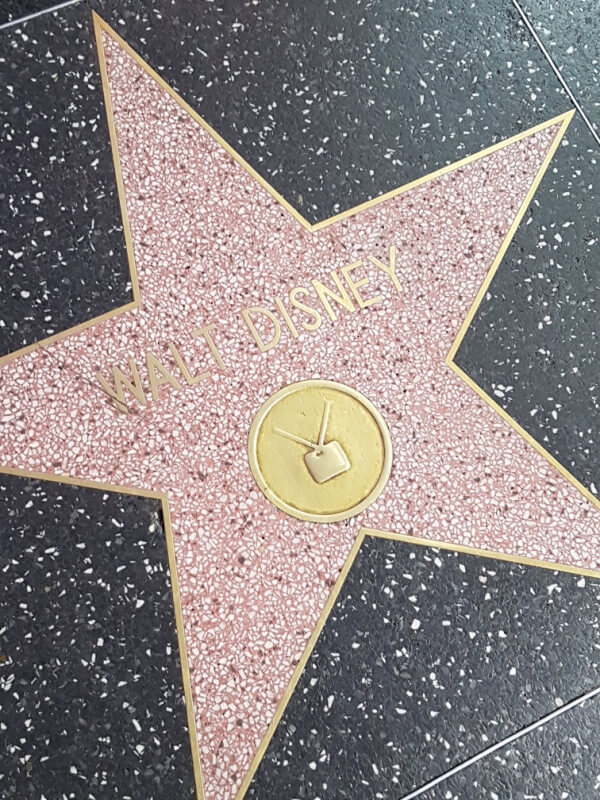 Southern California Itinerary: Hollywood Walk of Fame with the Walt Disney Star 