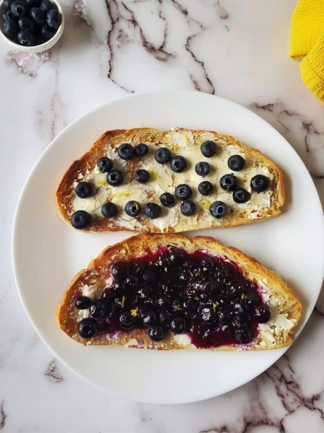 Super Simple Blueberry Toast